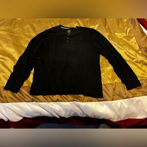 St. John's Bay Black Legacy Henley Shirt